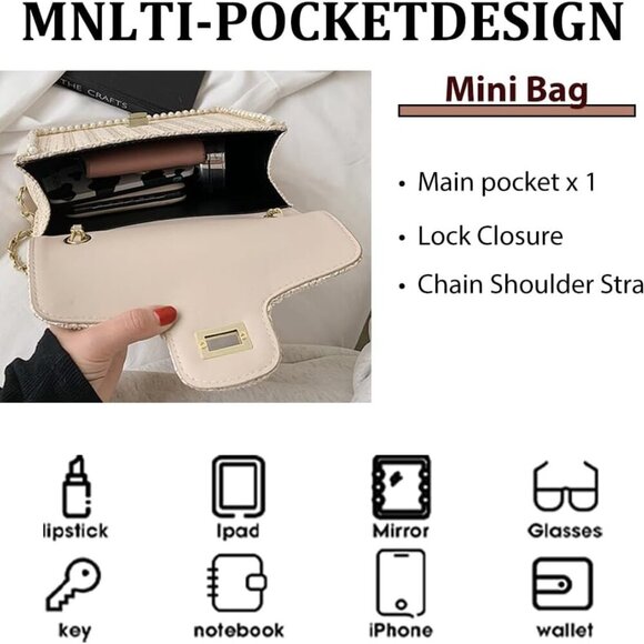 Durable Straw Crossbody Purse for Women - Perfect for Everyday Outings - Picture 4 of 6